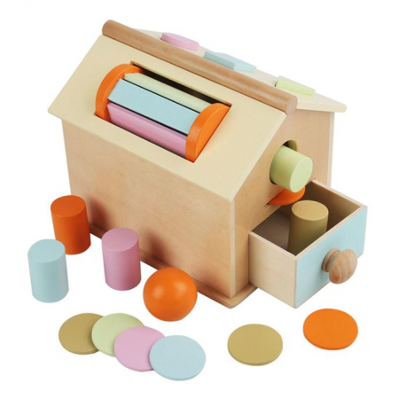 Joc din lemn Montessori 4 in 1 Casuta cu activitatii [8]
