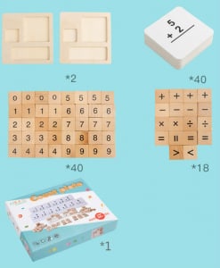 Joc din Lemn Montessori Cifre invatam matematica [5]