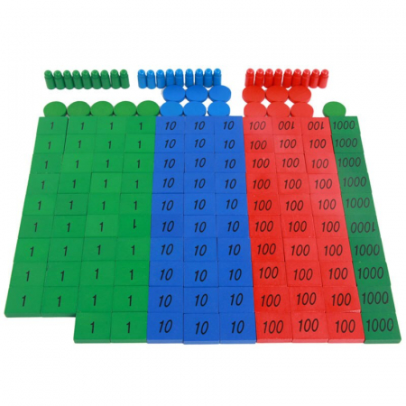 Joc Educativ din Lemn Montessori pentru Numere și Operații Matematice Stamp Game [7]