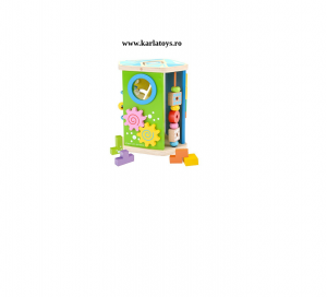 Joc din lemn  multifunctional Cilindru 6 in 1 Kidus [9]