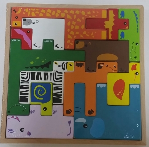 Joc din lemn tetris cu animale 3D [1]