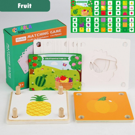 Jucarii din lemn si Montessori - Joc Educational Montessori Asociere Umbre Puzzle Cognitie