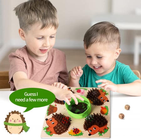Joc educational Montessori Sortare Ariciul Joc de dezvoltare Motorii Fine Ariciul [7]