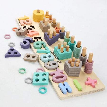 Joc Educativ 3 in 1 Logaritmic, Sortator Forme Geometrice, Cifre [8]