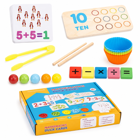 Joc Montessori Matematica cu Bile, Numere 1-10 [2]
