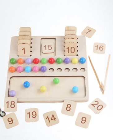 Jucarii din lemn si Montessori - Joc educativ din lemn Montessori pentru matematica