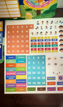 Joc educativ Micul meu Calendar – Plansa cu ceas, anotimpuri, zile si vreme, limba romana [4]