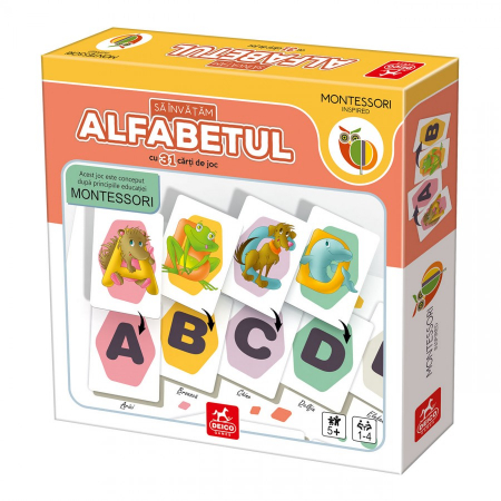 Jocuri educative (3 ani +) - Joc Educativ Montessori sa invatam Numerele,Literele Alfabetului