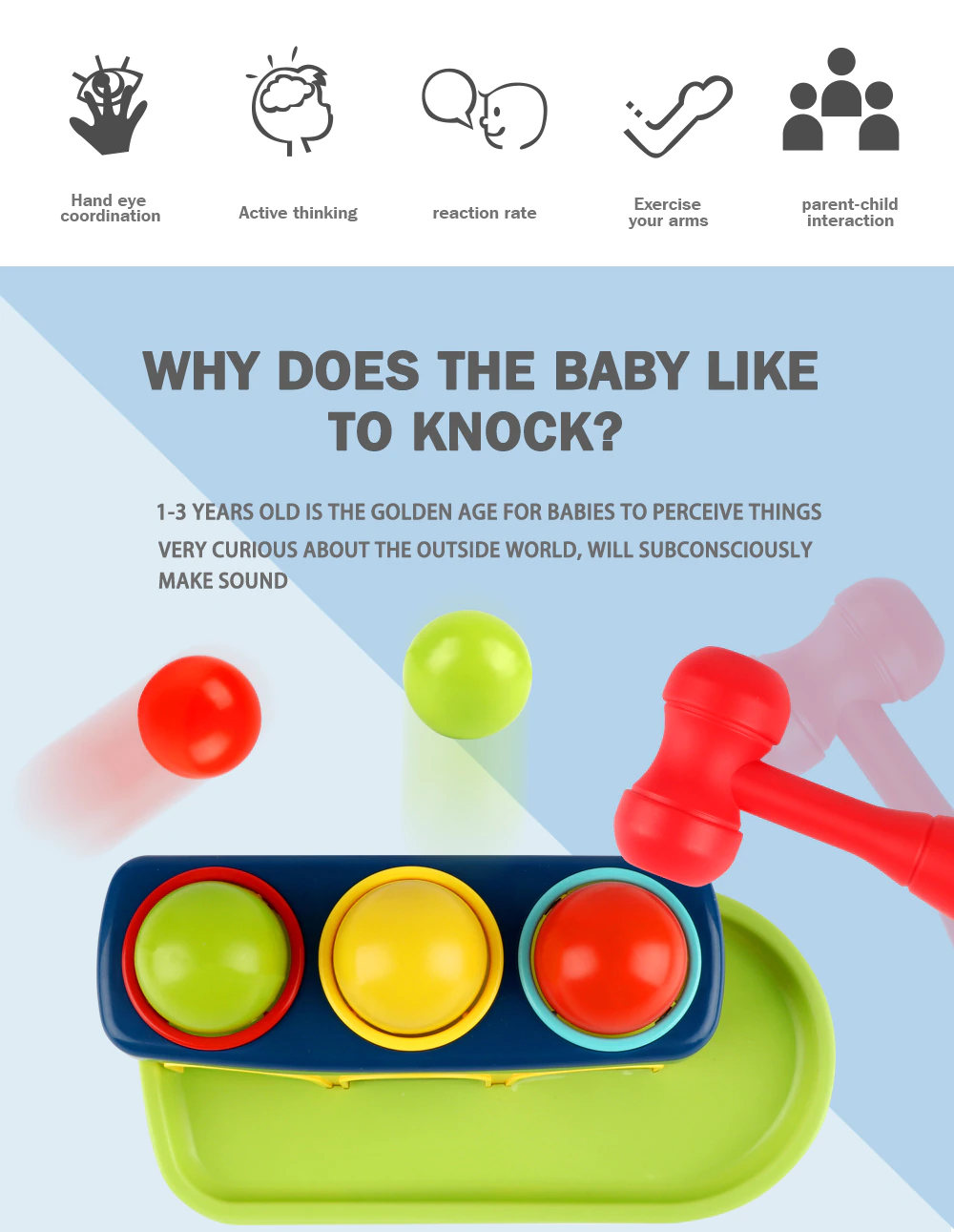 Joc Interactiv Cicanel cu bile  Banc cu bile si pista Huanger [3]