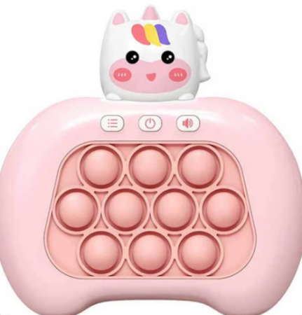 Jocuri - Joc interactiv Push Bubble Consola Quick Push unicorn roz