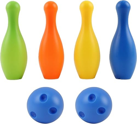 Set Popice Bowling pentru Copii cu 10 Popice și 2 Bile Colorate [1]