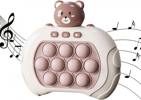 Joc interactiv Push Bubble Consola Quick Push Ursuletul Alb cu maro [2]