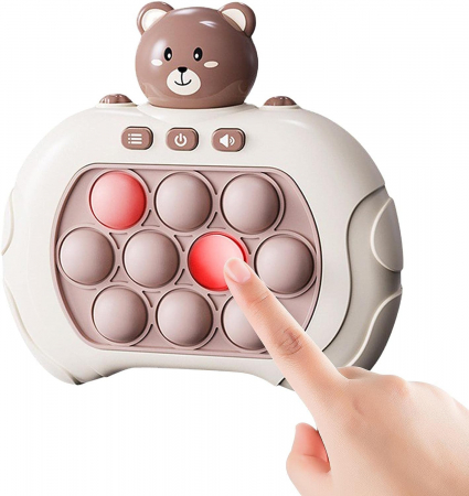 Joc interactiv Push Bubble Consola Quick Push Ursuletul Alb cu maro [1]