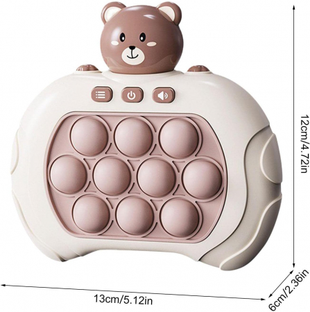 Joc interactiv Push Bubble Consola Quick Push Ursuletul Alb cu maro [3]