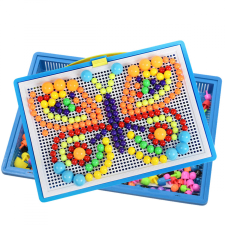 Jocuri creative (3 ani +) - Joc Creative Mosaic în plastic 296 buc
