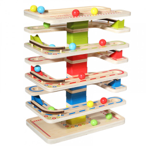 Joc Lemn interactiv Circuit cu Bile [15]