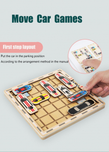 Joc din Lemn Montessori interactiv Parcare Masini [7]
