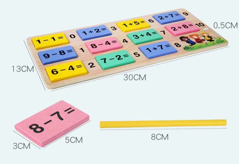 Joc 2 in 1 invata matematica cu betisoare si domino Aritmetica [1]