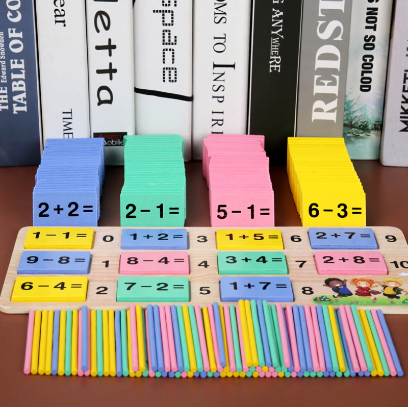Joc 2 in 1 invata matematica cu betisoare si domino Aritmetica [2]