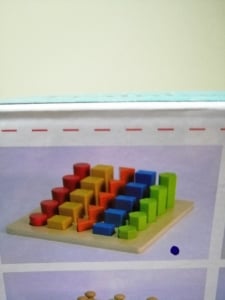 Joc lemn montessori forme geometrice - Joc Montessori Scara din lemn învățare lungime formă geometrică [6]