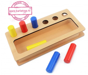 Joc Lemn Montessori Sortator Peg Box - Joc Lemn Sortator Pioni. [1]