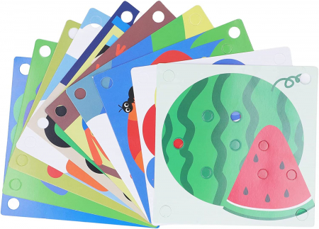Joc Lemn Mozaic cu Butoni din lemn Joc puzzle educativ Mushroom Pegboard [4]