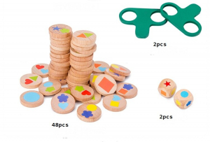Joc lemn montessori puzzle potrivire forme [9]
