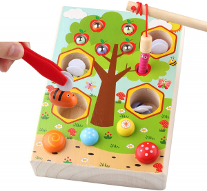 Jocuri educative (3 ani +) - Joc lemn Montessori Motricitate Pomul