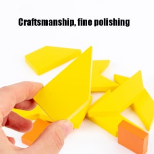 Joc din lemn gandire logica Tangram Puzzle 3D - Puzzle Poligon [7]