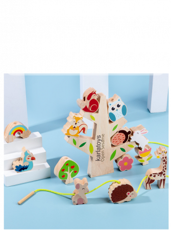Joc Montessori Copacul cu Animale Joc  Echilibru si Snuruit [3]