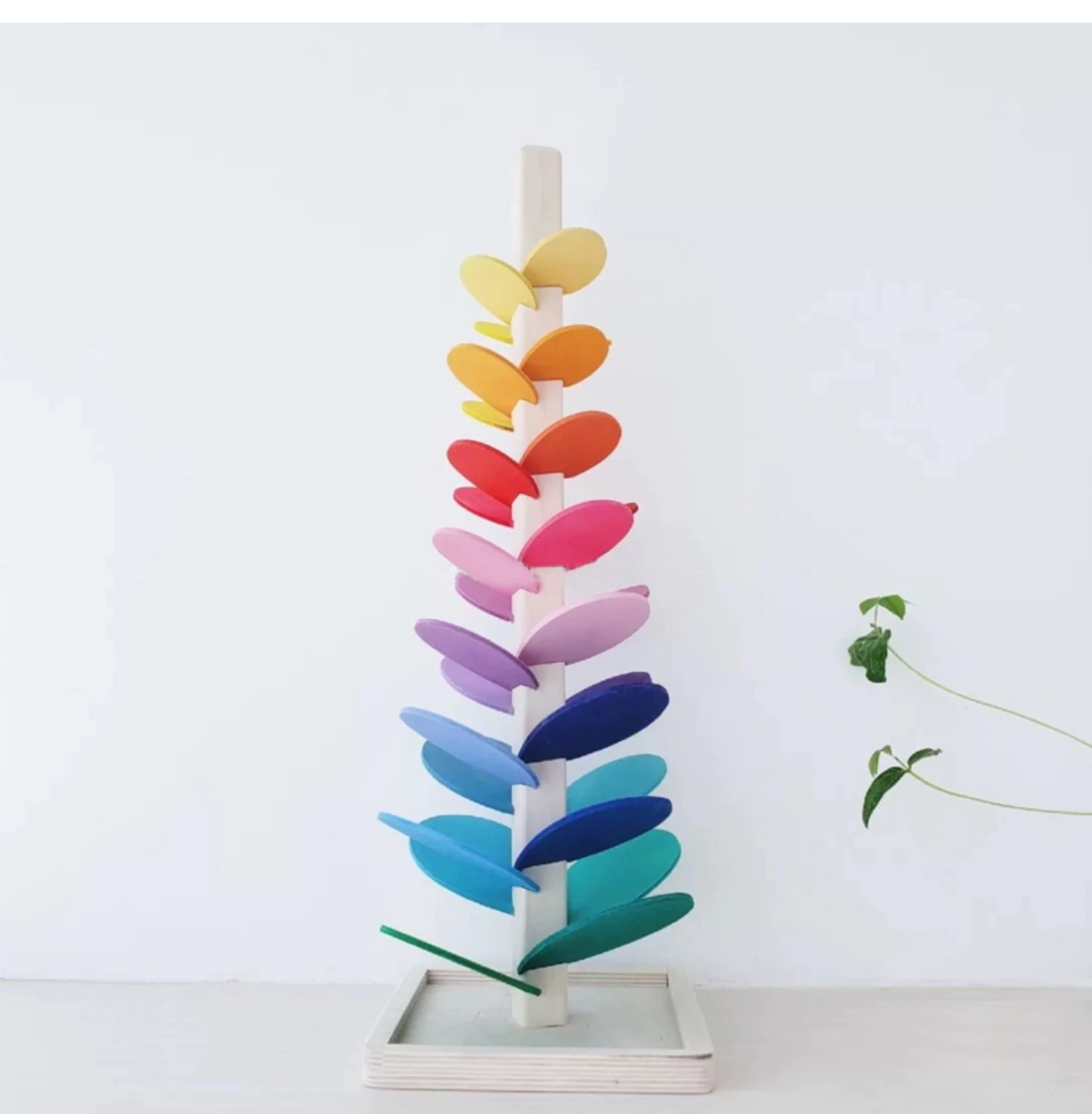 Jucarii muzicale - Joc Montessori din Lemn Copacul Curcubeu Petal Tree