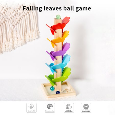 Joc Montessori din Lemn Copacul Curcubeu Petal Tree [4]
