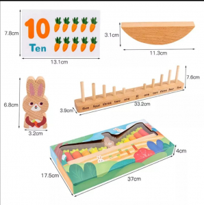 Joc Montessori din Lemn Echilibru Morcovi -  Joc lemn invatare Aritmetica [5]