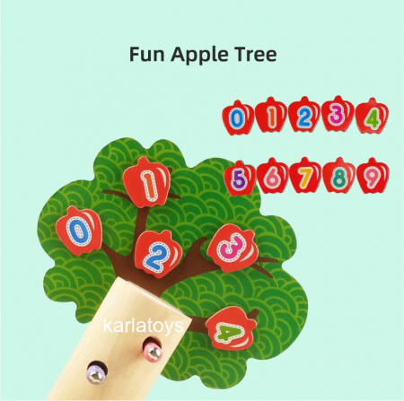 Joc Montessori educativ 3 in 1 Ferma cu Morcovi si Copacul cu Mere [6]