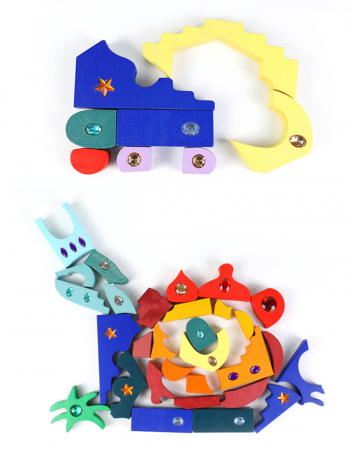 Joc Montessori Cuburi Curcubeu Casa Orient 52 de piese [1]