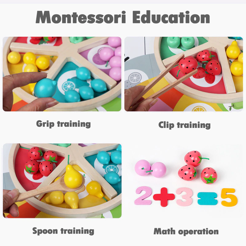 Joc Montessori Sortare Culori si Fructe [5]
