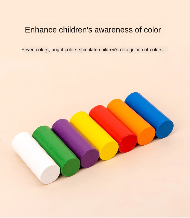 Joc Montessori din lemn senzorial invatam culorile Stick Color [7]