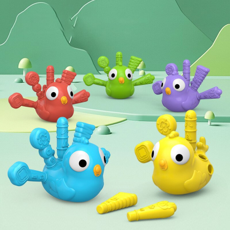 Joc Motricitate Sortare Culori Pasari si Pene Cute Birds [4]
