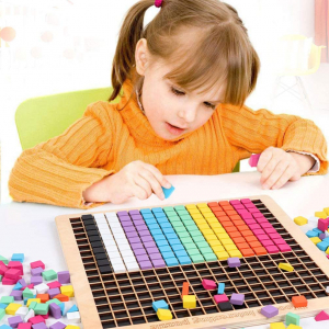 Jocuri creative (3 ani +) - Joc din lemn mozaic din lemn Puzzle mozaic 370 de piese