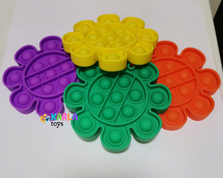 Joc Pop It Floare Joc senzorial Pop It Bubble Fidget Bubble cu bila [2]