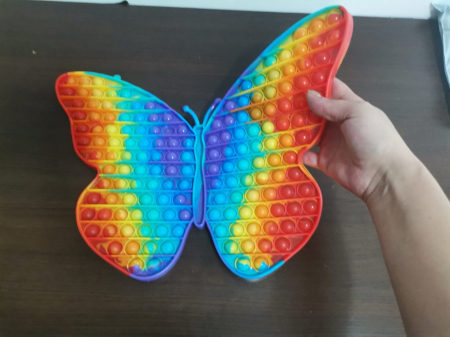 Joc Pop It antistres Jumbo din silicon Fluture Pinguin [5]