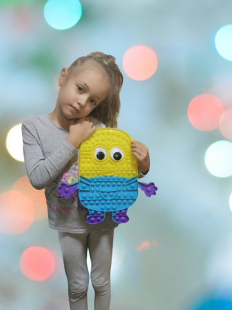 Pop It - Joc Pop It Push Bubble Minions Mare din silicon