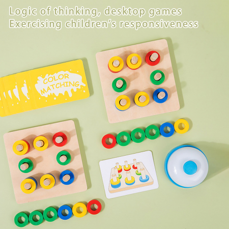Joc potrivire Montessori Potirvire Culori Placa Puzzle Potrivire Forme [5]