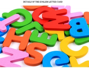 Jocuri educative (3 ani +) - Joc Puzzle Litere 3d din Lemn fructe - litere si animale