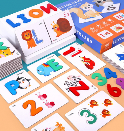 Joc Puzzle Litere 3d din Lemn fructe - litere si animale [6]