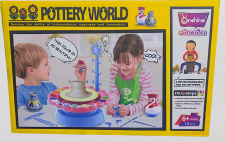 Jocuri creative (3 ani +) - Joc Roata Olarului cu 12 Culori si Incarcare pe Baterie - Kit Creativ pentru Copii