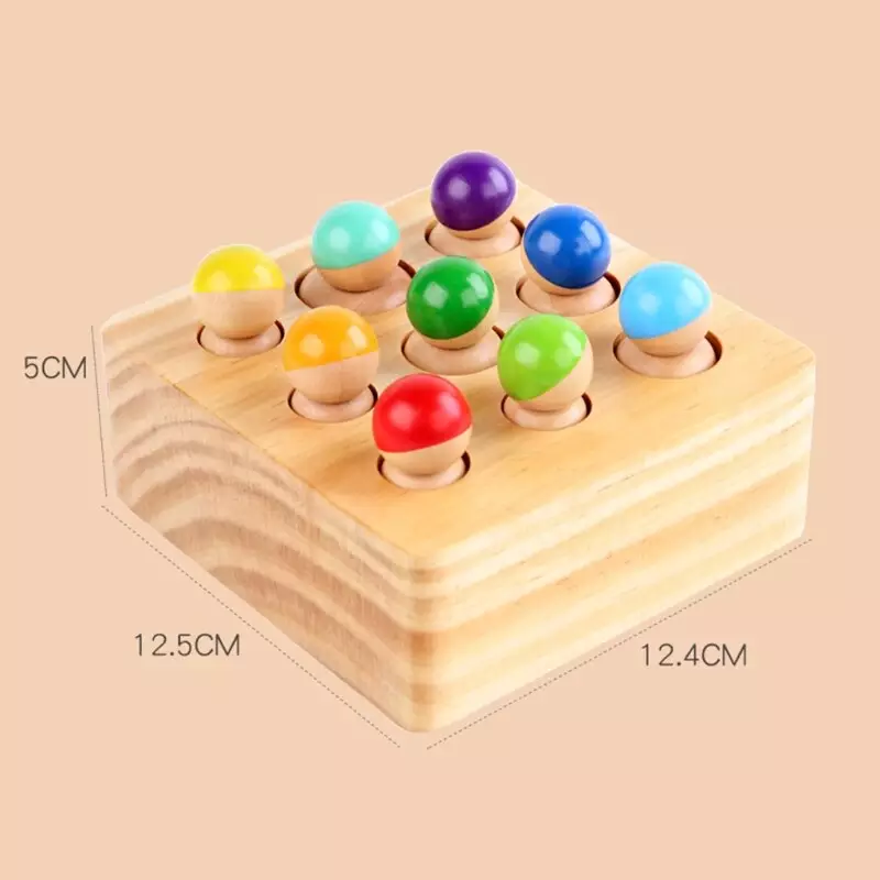 Joc Lemn Montessori Cilindri Peg dolls [6]