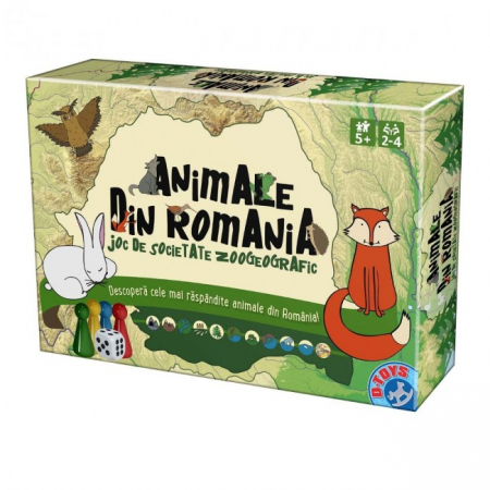 Jocuri de societate - Jocuri interactive (3 ani +) - Joc de societate Animale din România D-toys