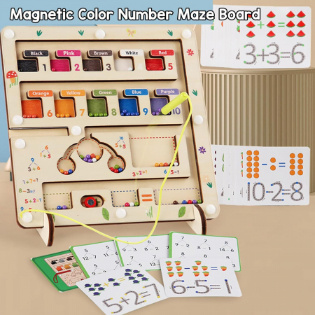 Joc Labirint Magnetic Sortare culori invatare operatii matematice [7]