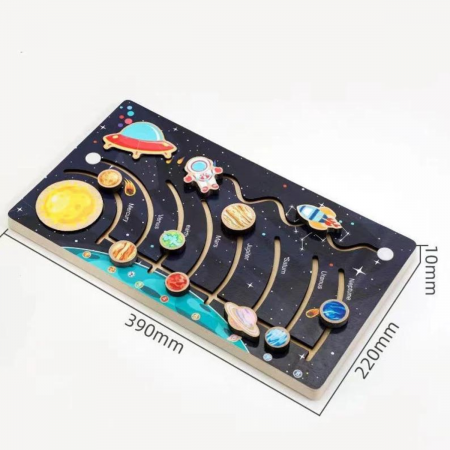 Jucărie Astronomică din lemn Puzzle labirint Planetele [2]